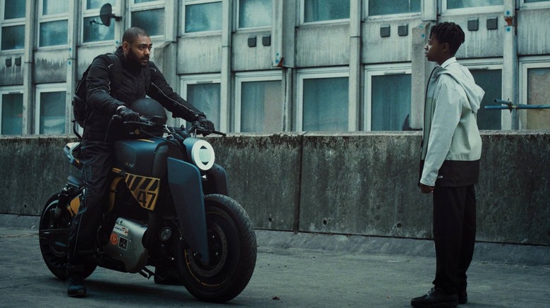 Izi on motorcycle