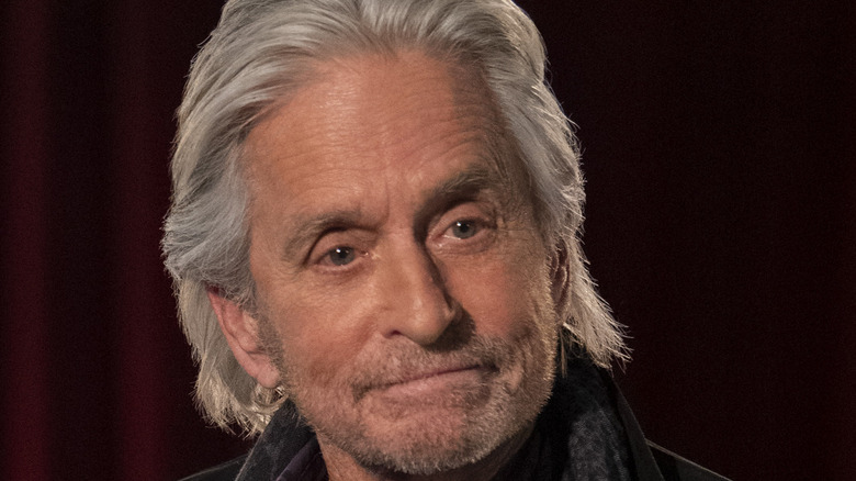 Michael Douglas pursing his lips