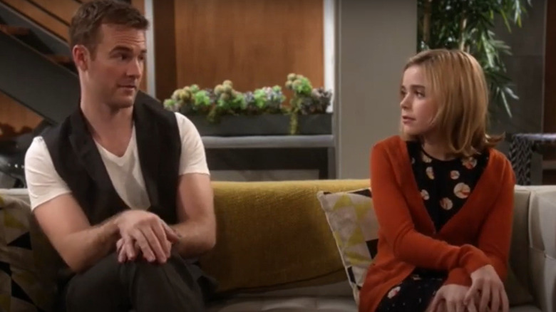 James Van Der Beek imitating Kiernan Shipka