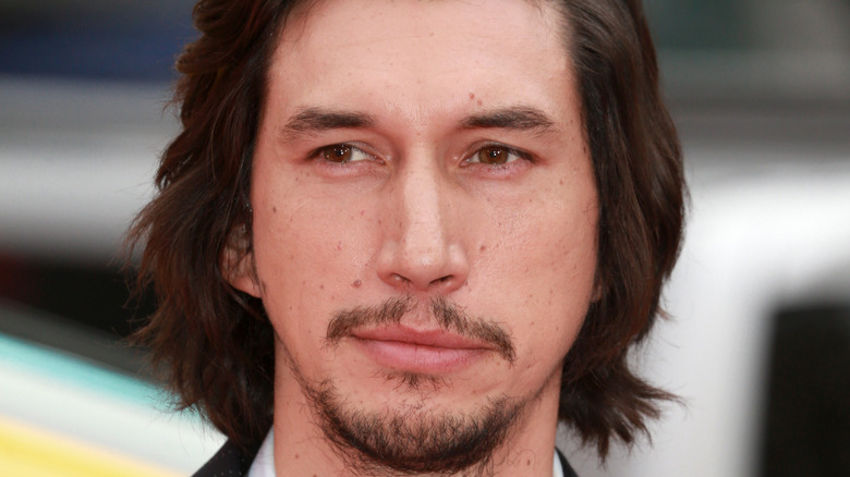 Adam Driver smirks at a premiere 