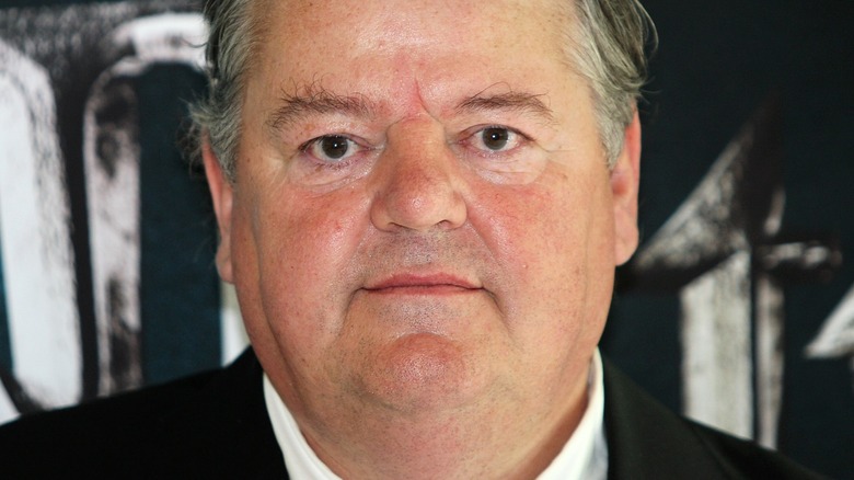 Robbie Coltrane looking focused