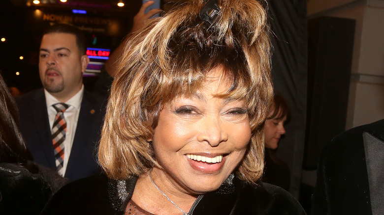 Tina Turner smiles happily
