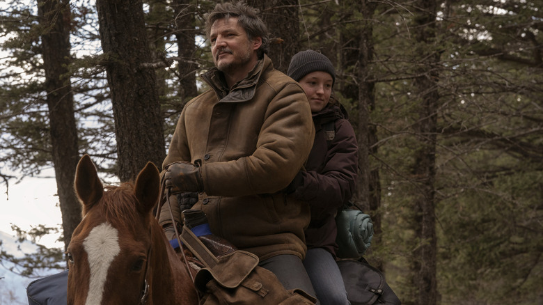 Joel and Ellie horseback riding