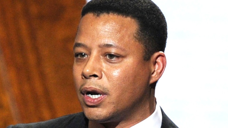 Terrence Howard with mouth slightly open