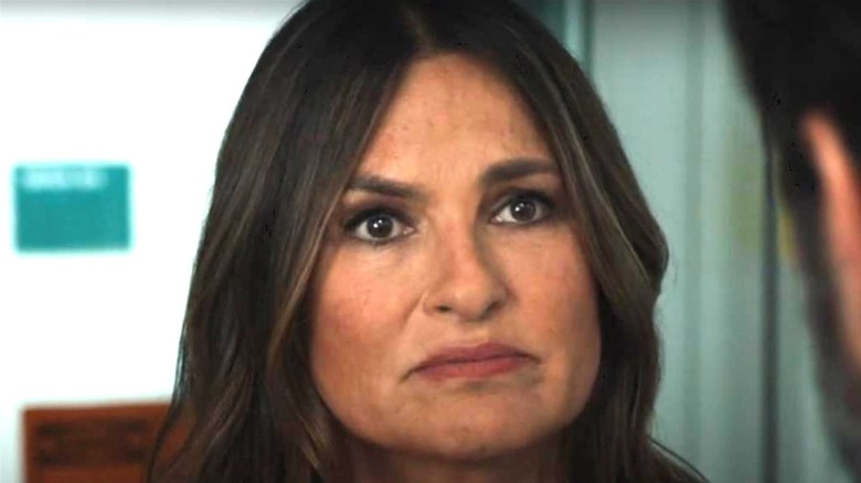 Olivia Benson looks upset