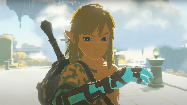 Link staring at hand