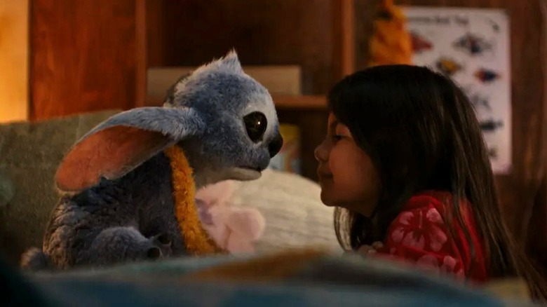 Stitch staring at Lilo