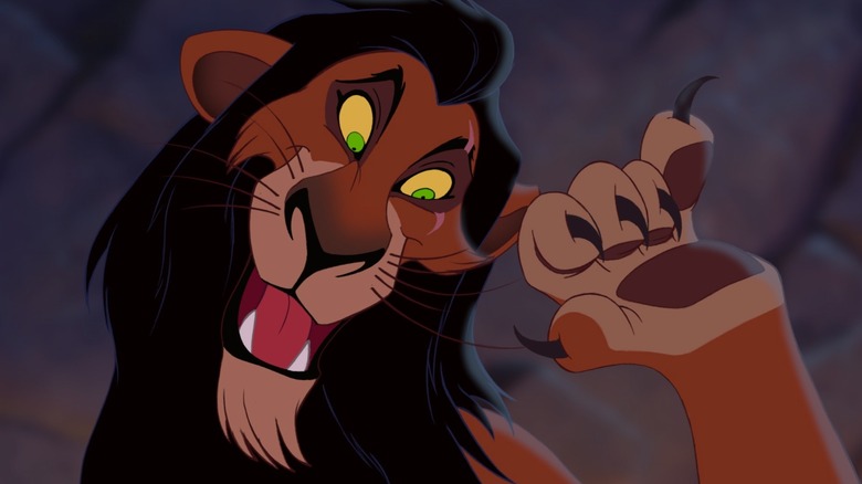 Scar waving his paw in 