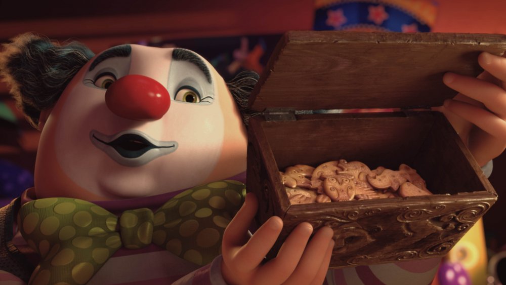 The clown presents the magical animal crackers in Animal Crackers