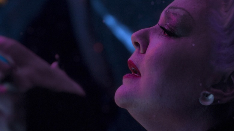 Close-up of Ursula singing