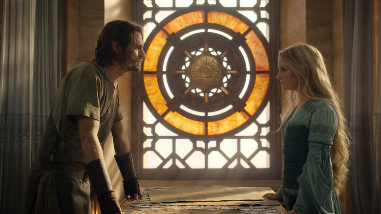 Halbrand facing Galadriel