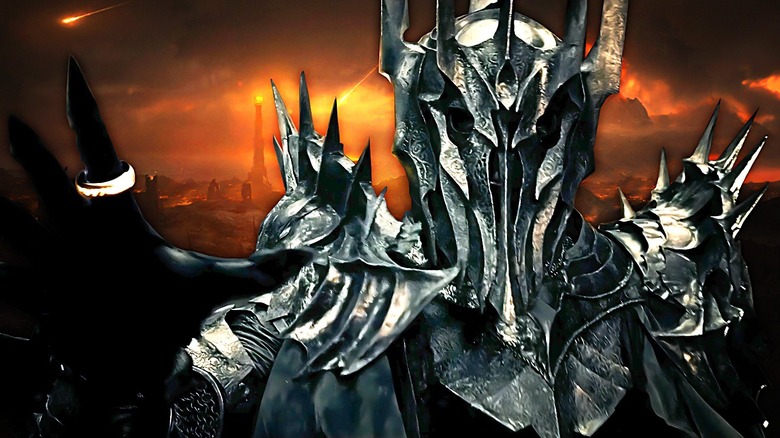 Sauron with Mordor behind him