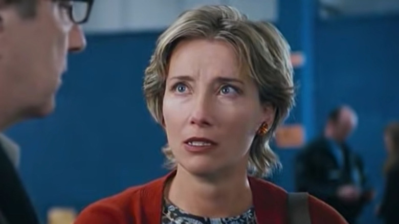 Karen looking angry and upset