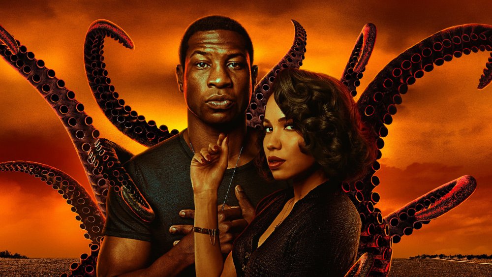 Jonathan Majors and Jurnee Smollett in Lovecraft Country poster