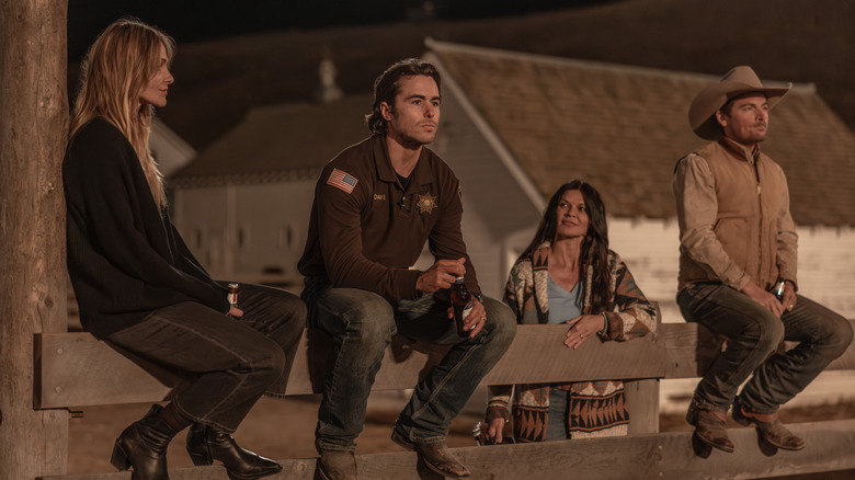 Stacy hangs out with Kestrel, Van and Cade in "The Madison"