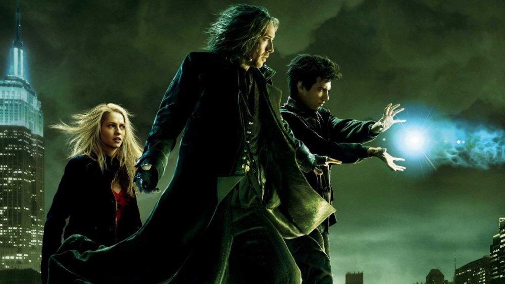 Nicolas Cage, Teresa Palmer, and Jay Baruchel in The Sorcerer's Apprentice poster