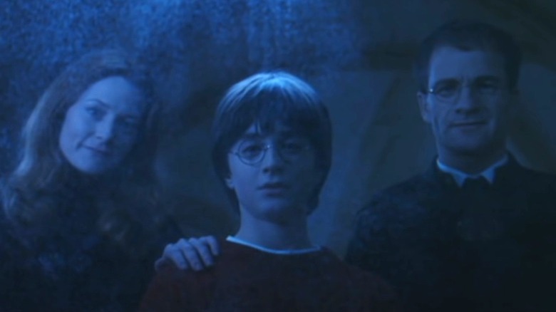 Harry Potter looking into the Mirror of Erised