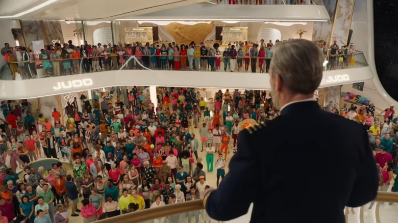 Captain Ryan surveying ship