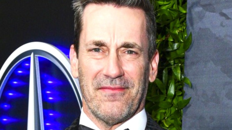 Jon Hamm posing for pictures