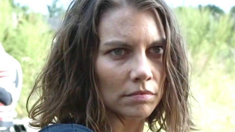 Maggie Greene looking past camera