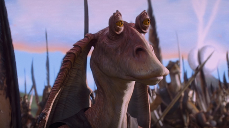 Jar-Jar Binks in Episode I during battle