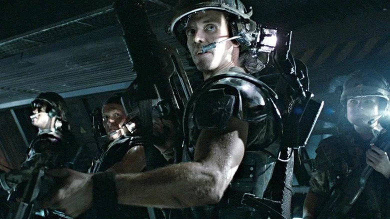 The Colonial Marines checking their scanners