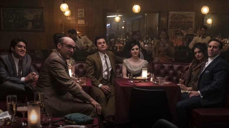Samson Moeakiola, Corey Stoll, Billy Magnussen, Michela De Rossi and Alessandro Nivola in "The Many Saints of Newark"