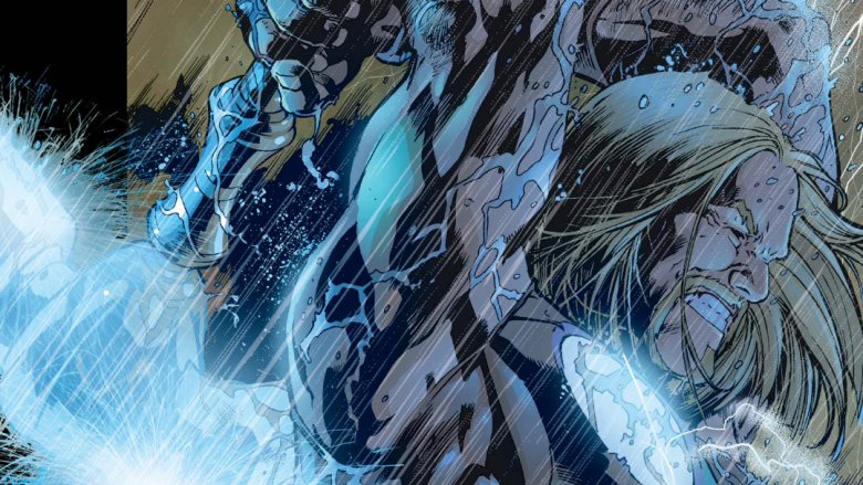 Thor from the Ultimate Marvel universe on the cover of 2002's Ultimates #4