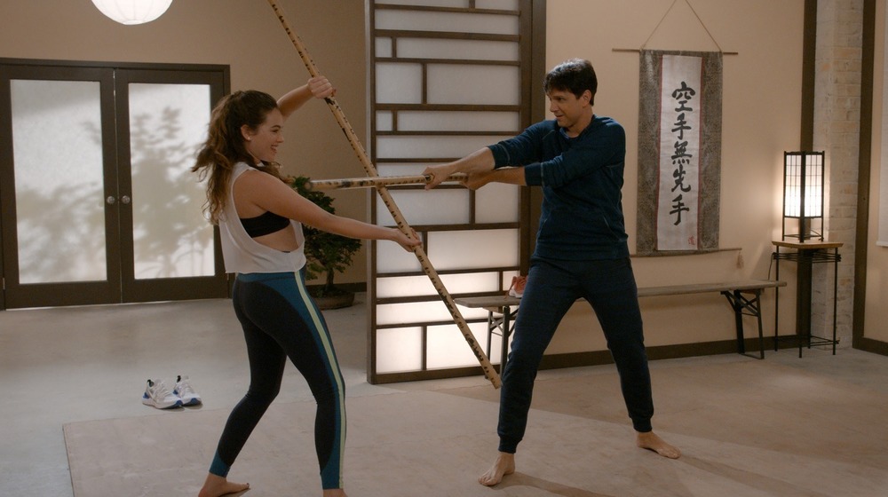 Daniel LaRusso training daughter Sam in Cobra Kai Season 3