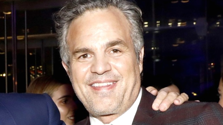 Mark Ruffalo hugging and smiling