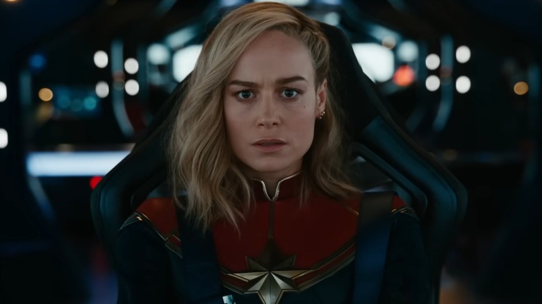 Carol Danvers one eyebrow raised