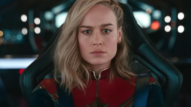 Captain Marvel sitting