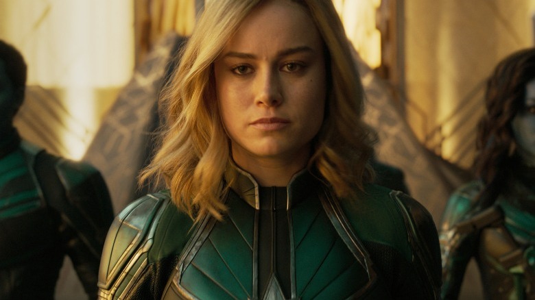 Captain Marvel walking