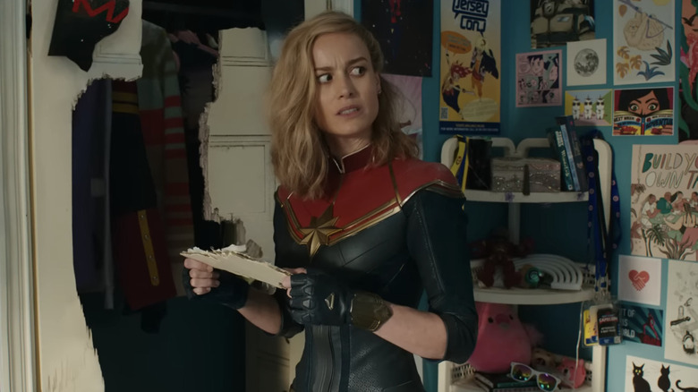 Captain Marvel looking confused