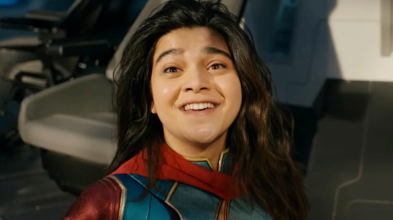 Ms. Marvel smiling in spaceship