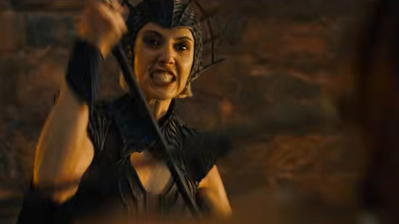 Evil-Lyn sneering in Masters of the Universe (2026)