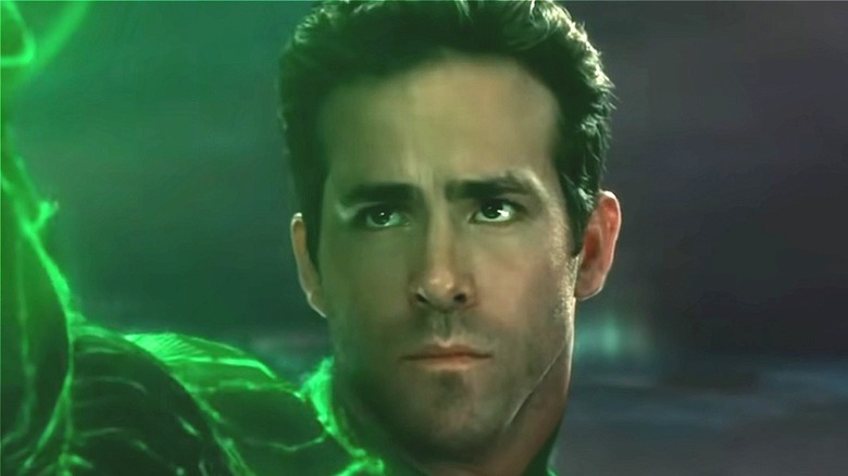 Hal Jordan using his powers as Green Lantern