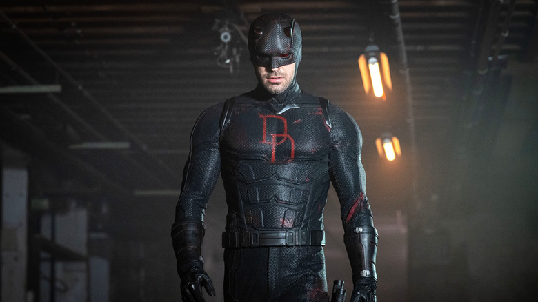 Daredevil wearing his black suit in Daredevil: Born Again Season 2