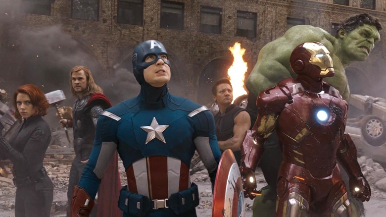 The Avengers assembling in The Avengers