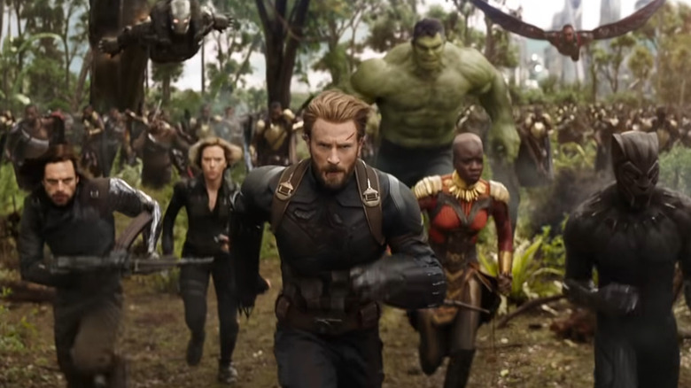 Hulk charges in with the Avengers