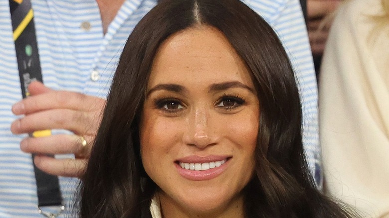 Meghan Markle looking happy