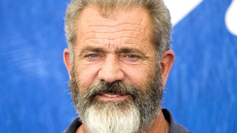 Mel Gibson smirking