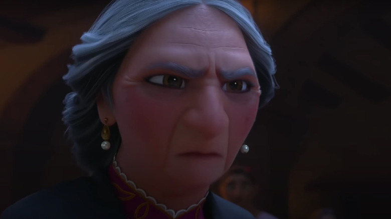Abuela Alma squinting
