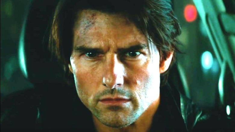 Tom Cruise intense in Mission Impossible