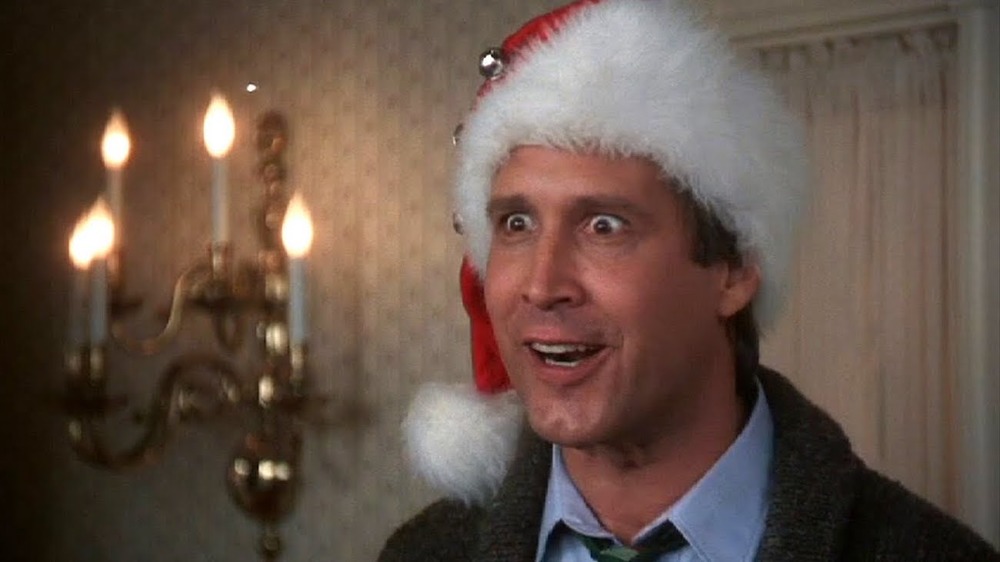 Chevy Chase as Clark having a meltdown in National Lampoon's Christmas Vacation