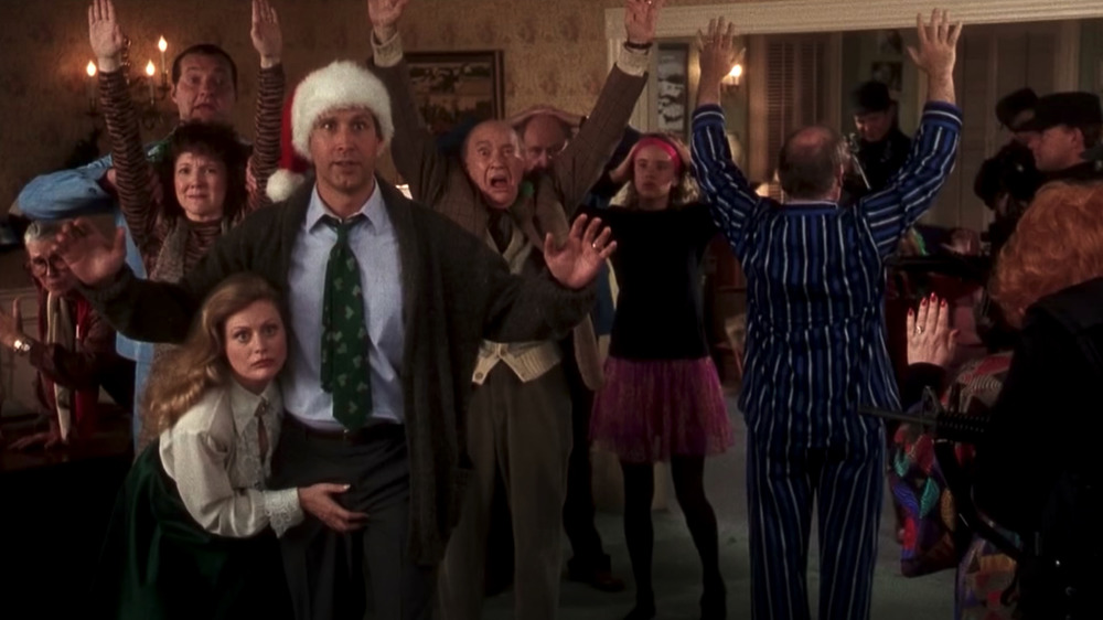 The Griswold family held at gunpoint in National Lampoon's Christmas Vacation