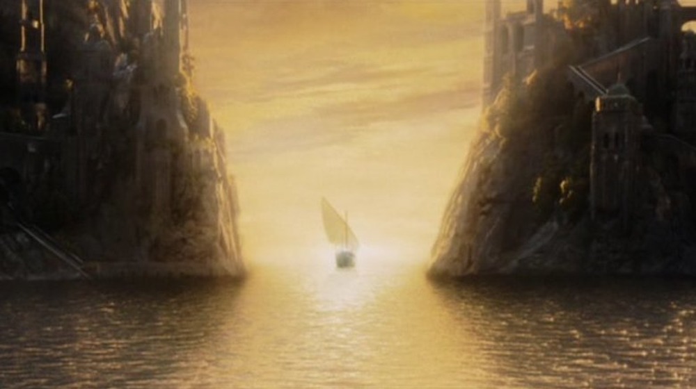 Frodo sailing away