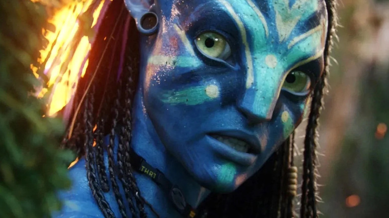 Neytiri wearing face paint