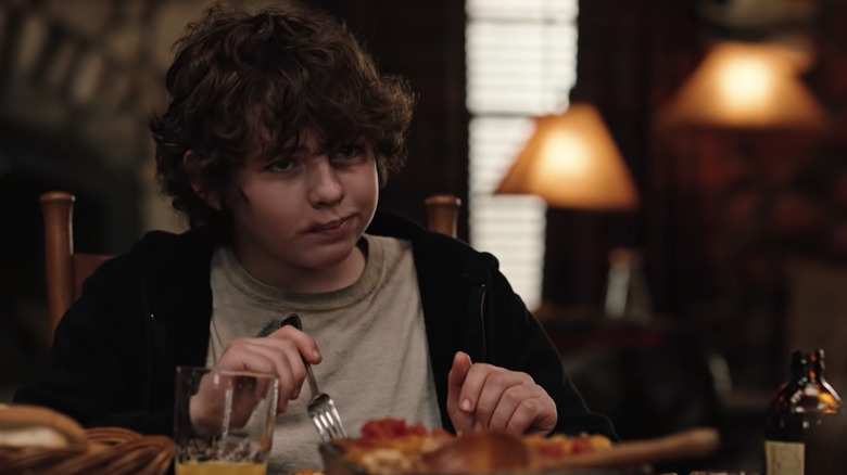 Carter Dutton eats dinner