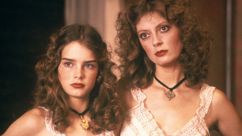Violet in curls and lipstick with her mom Hattie in "Pretty Baby" (1978)